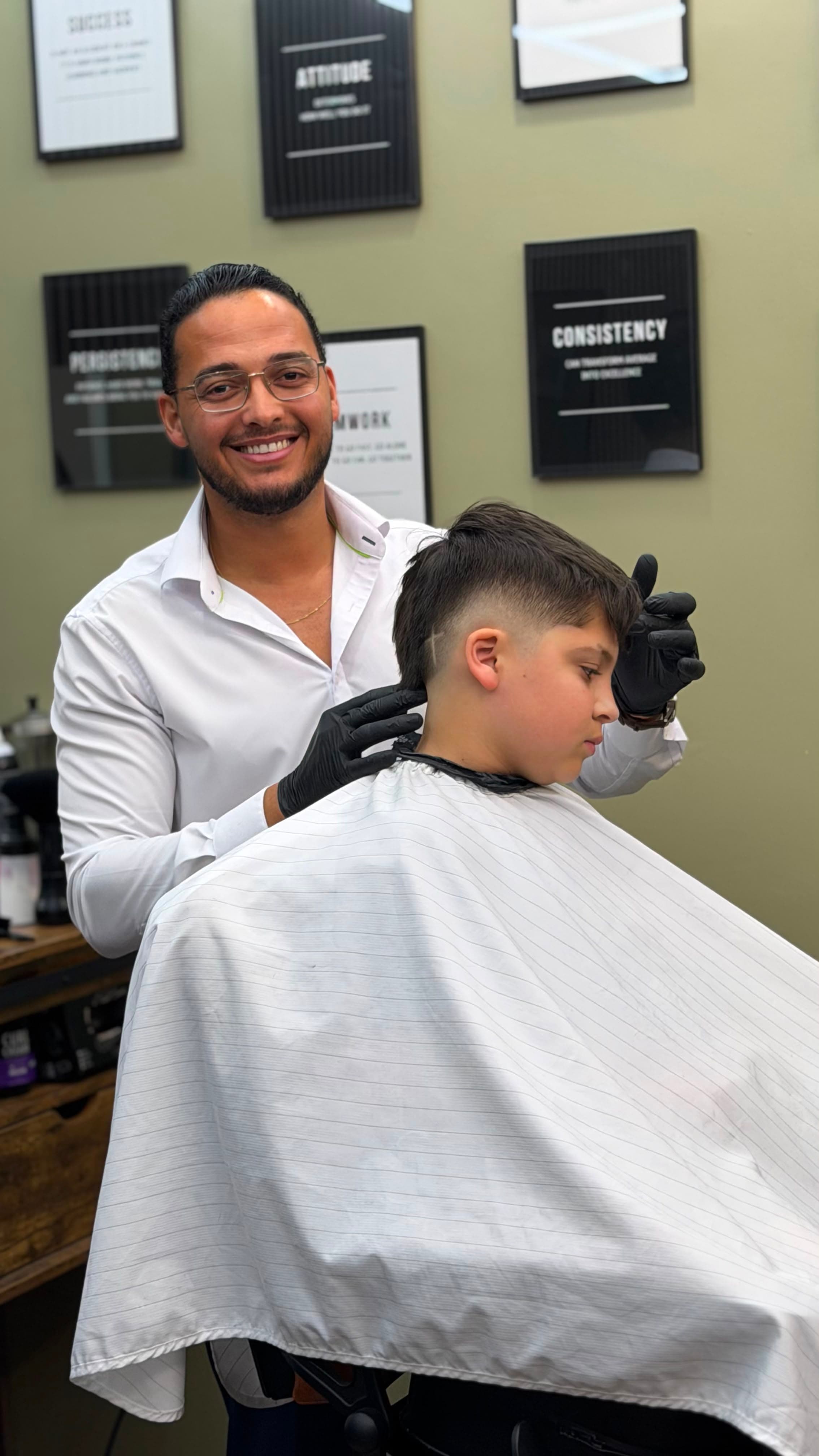 Fade haircut at WOLF Barbershop