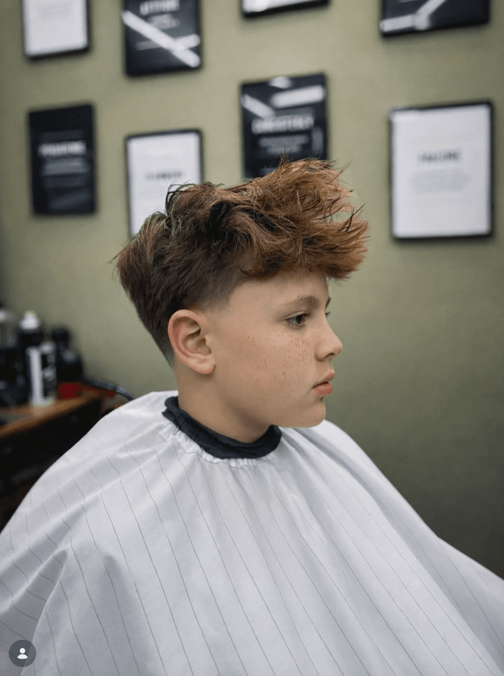 Modern men's haircut at WOLF Barbershop