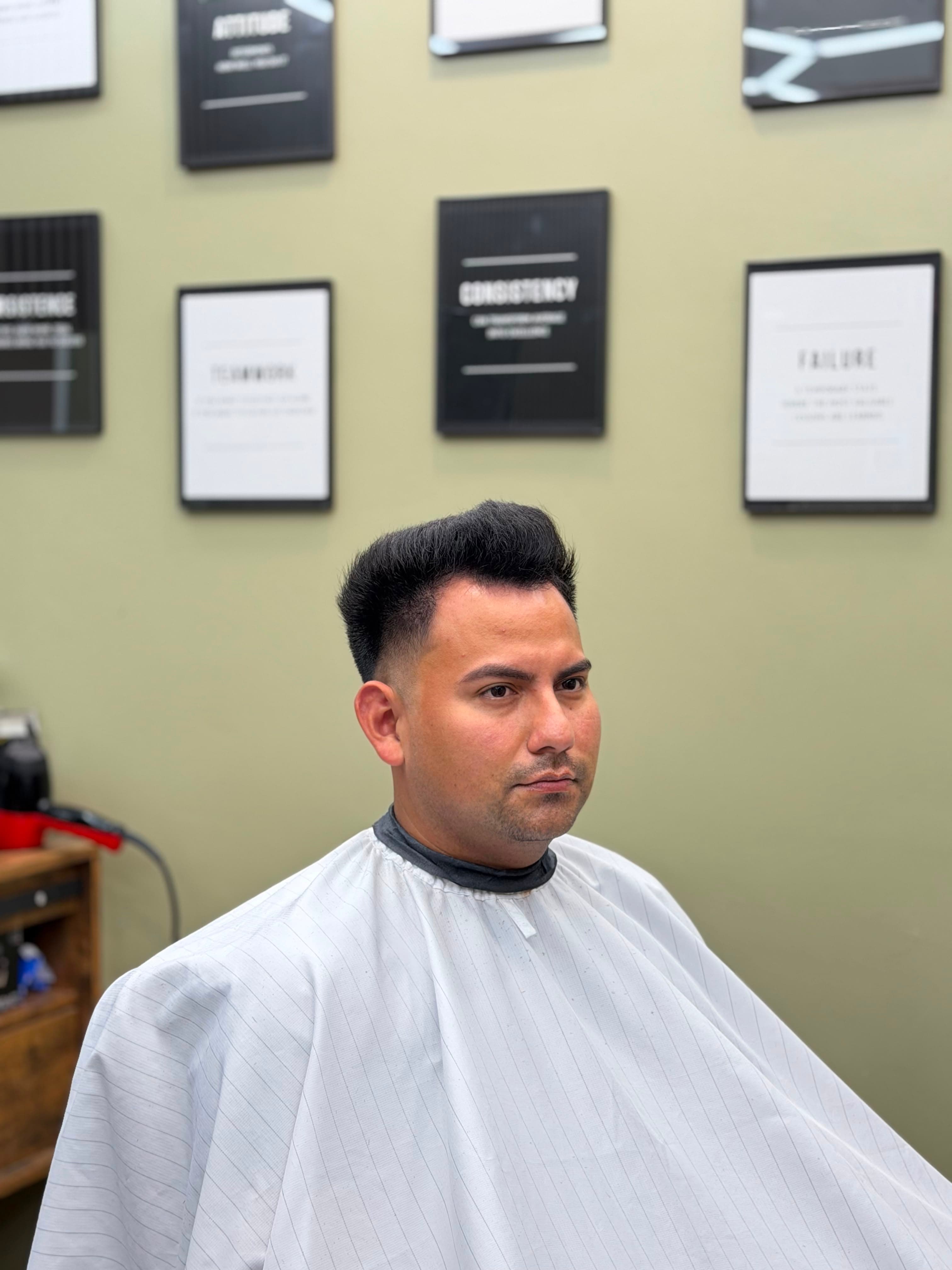 Premium haircut finish at WOLF Barbershop